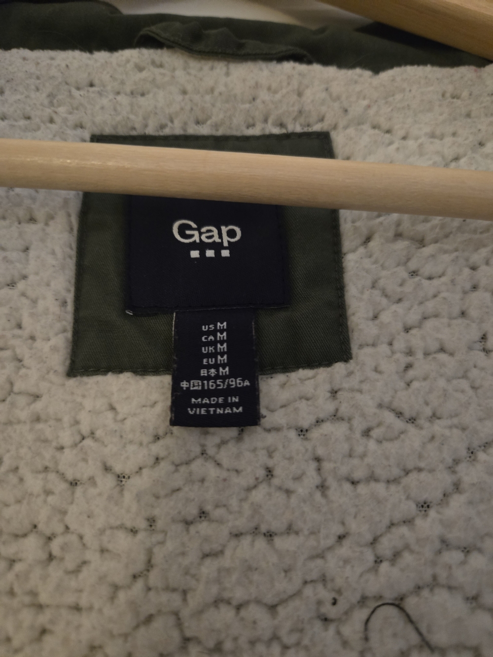🟡GAP Olive Sherpa-Lined Hooded Utility Jacket - Picture 3 of 5